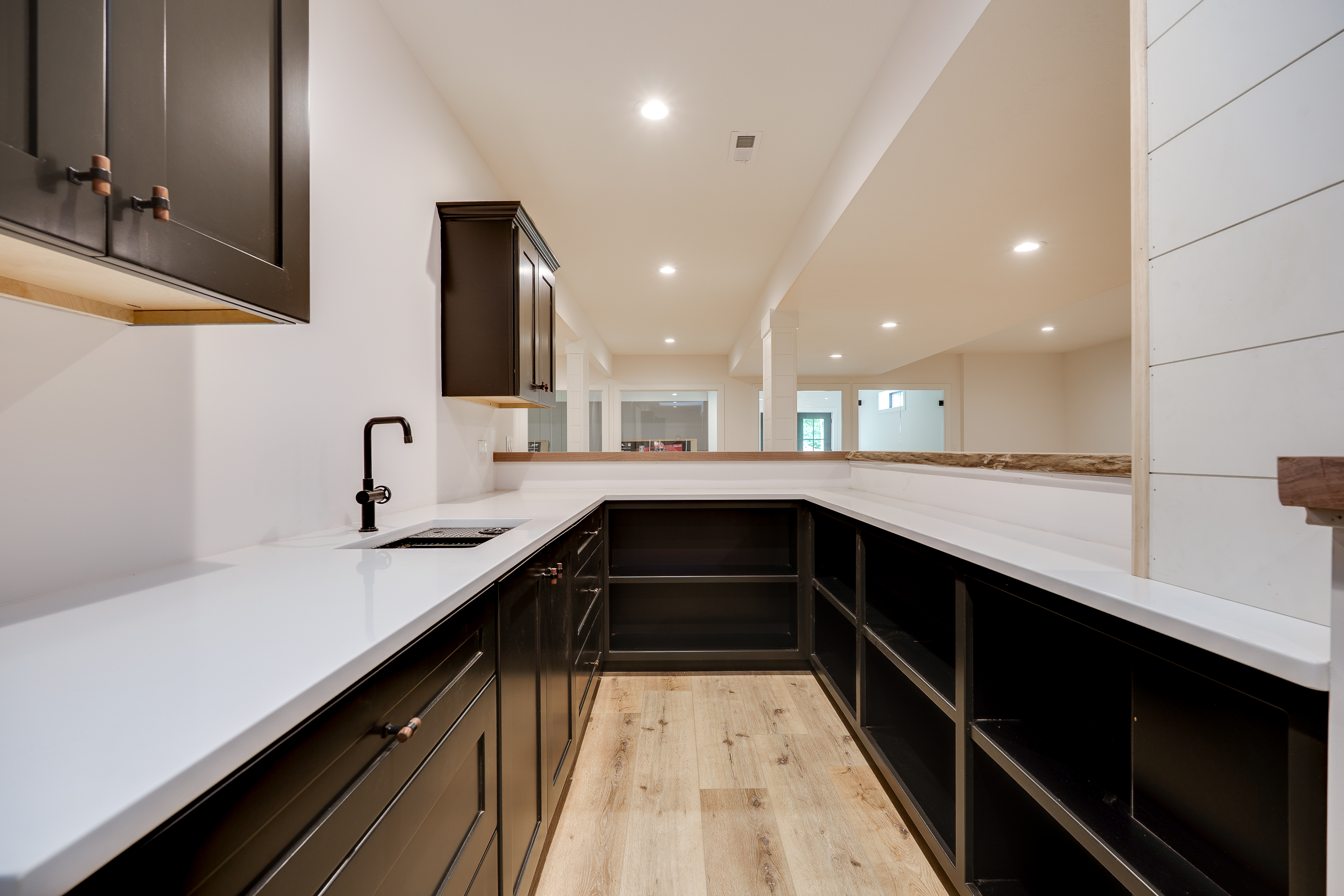 ACE Homes finished basement wet bar Southwest Ohio
